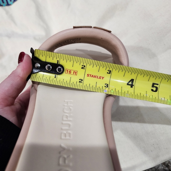 Tory Burch Double T Sport Slide New Cream / Spark Gold / Shell Pink Size 8.5 - Picture 14 of 16